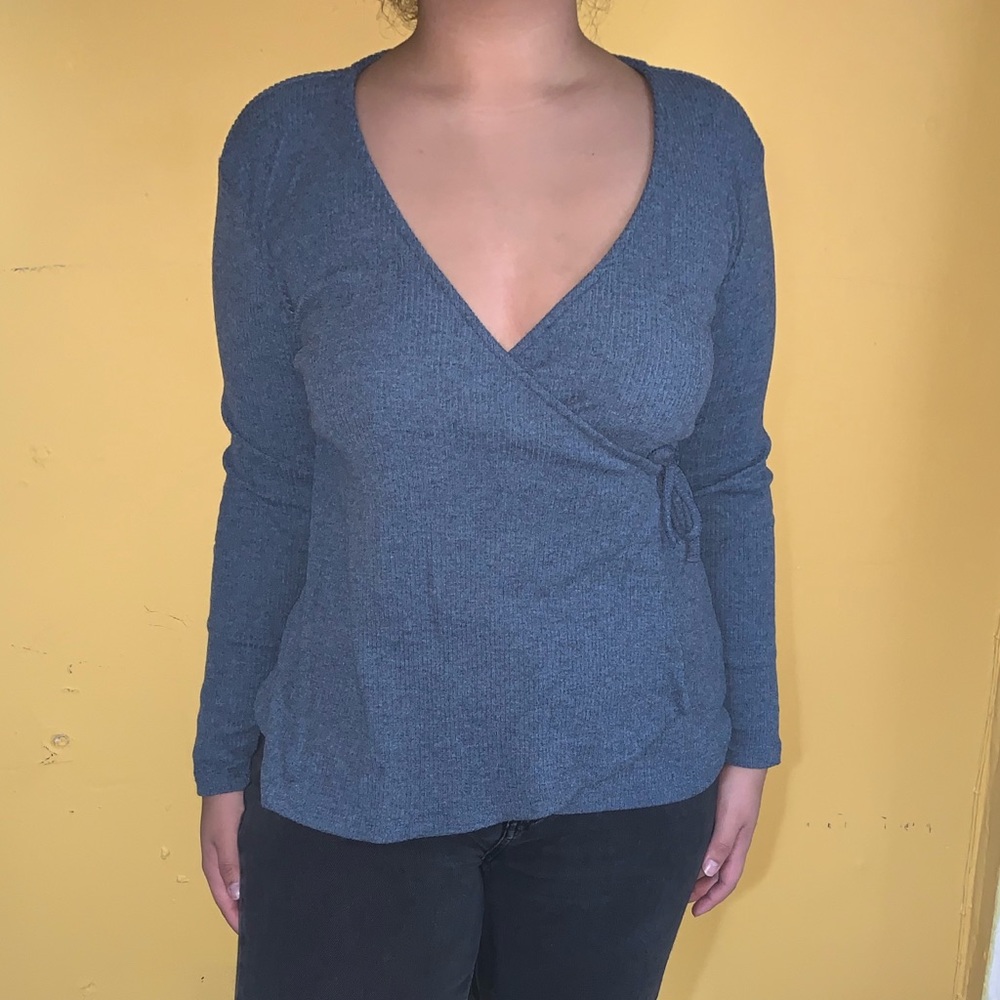 Blue Sweater Top